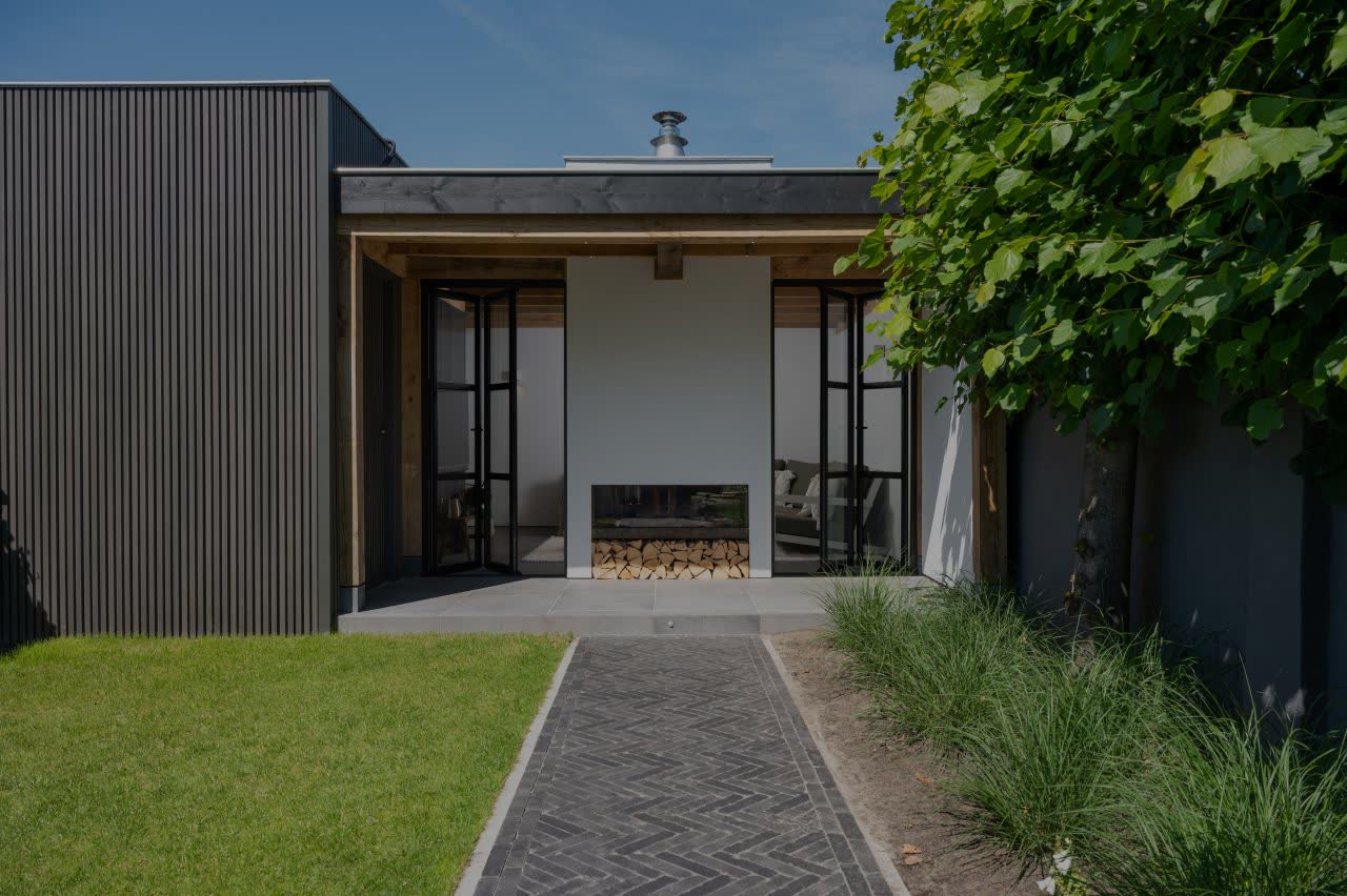 Stijlvolle tuinkamer — overkapping FLOW